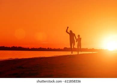 Naked Man Woman Running On Beach Stock Photo Shutterstock