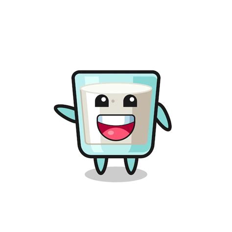 Premium Vector Happy Milk Cute Mascot Character