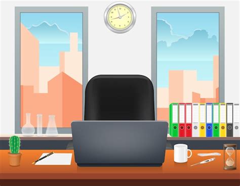 Premium Vector Office Work Space For Staff Of A Company Or