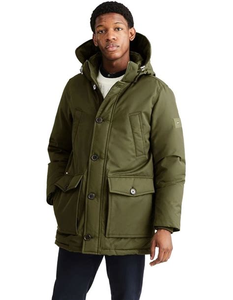 Tommy Hilfiger Rockie Non Fur Down Parka In Green Myer