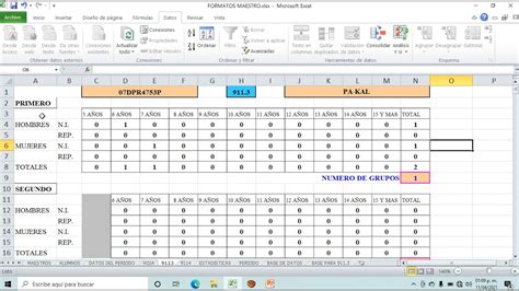 Base De Datos Alumnos En Excel Youtube