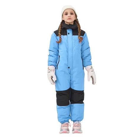 One Piece Snow Suit for Girls Boys Snowsuit Waterproof Windproof Snow