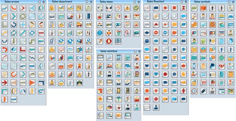 Sales Flowchart Symbols | Color-Coded Flowchart Symbols | Electrical ...