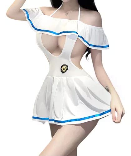 Lingerie Feminina Uniforme De Marinheiro Fantasia Roupa Parcelamento Sem Juros
