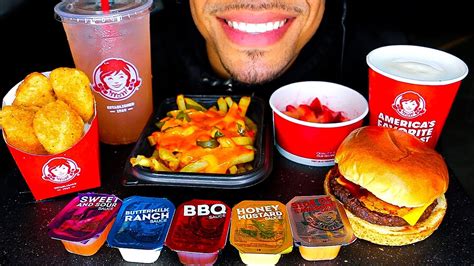 Asmr Eating Wendys Mukbang Chicken Nuggets Frosty Cheese Fries