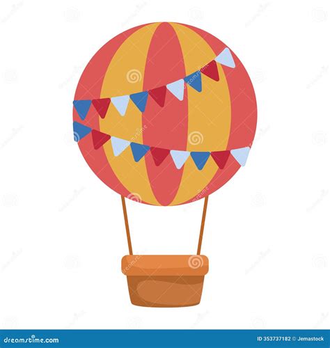 Baby Shower Hot Air Balloon Stock Illustration Illustration Of Birthday Travel