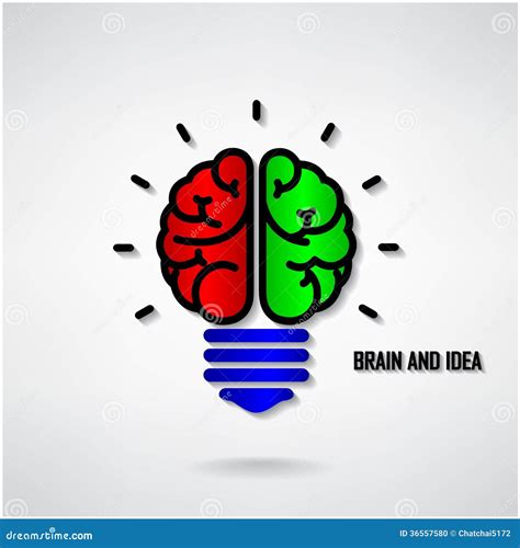 Fondo Creativo Del Concepto De La Idea Del Cerebro Ilustración del