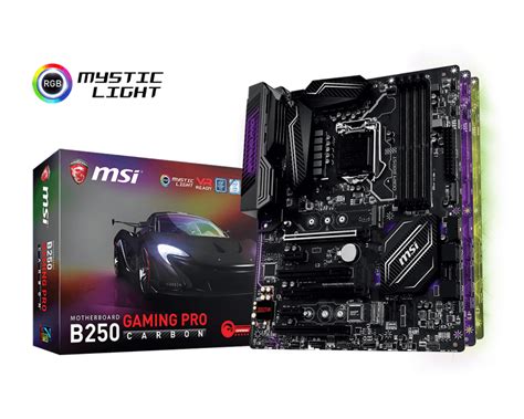 Msi B Gaming Pro Carbon Motherboard Specifications On Motherboarddb