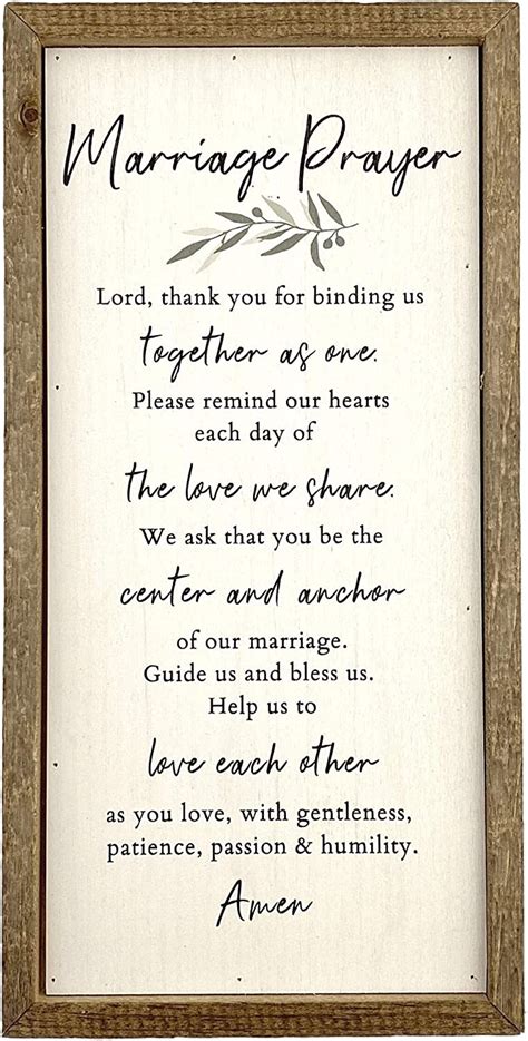 Marriage Prayer Wall Decor - Classy Wedding Gift or Marriage Gifts, Ideal Anniversary or Bridal ...