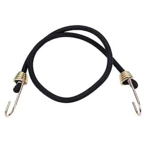 Keeper 48 In Black Bungee Cord With Dichromate Hook 06188 The Home Depot