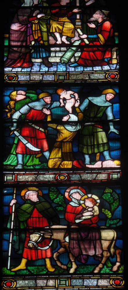 “Flight into Egypt,” stained glass in St. Fin Barre’s Cathedral