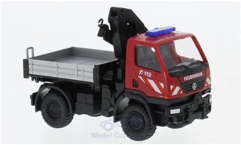 Modellautos Mercedes Unimog Wiking U Feuerwehr Mit Ladekran