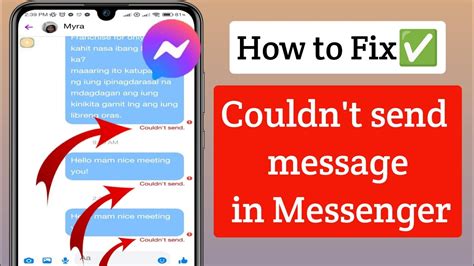 How To Fix Couldn T Send Message In Messenger Couldn T Send Message