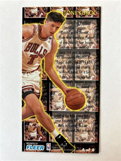 Fleer Nba Jam Session Tall Nd Yr Star Toni Kukoc Chicago Bulls