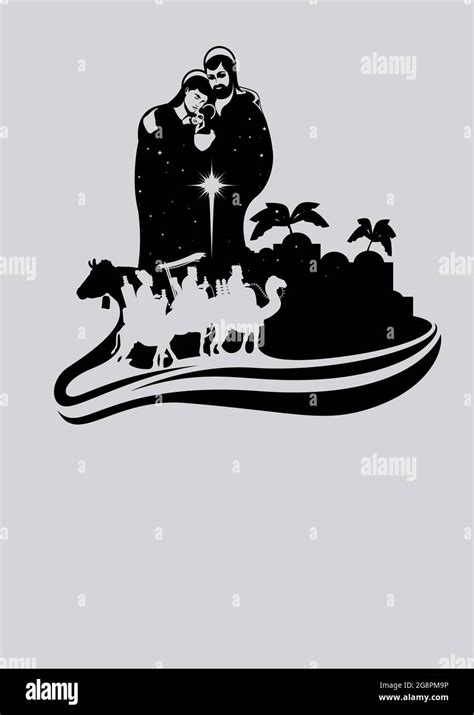 nativity scene and the three wise men Stock Vector Image & Art - Alamy