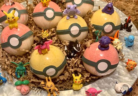 Pokémon Bath Bombspokemon Bathbombssurprise Toykid Etsy