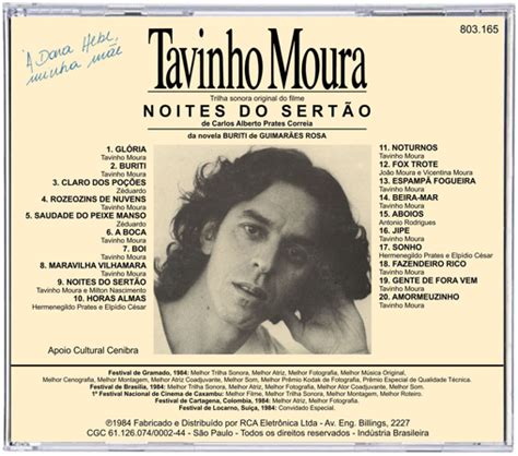 Vinilcdbrasil CD Tavinho Moura 1984 Trilha Sonora Do Filme Noites Do