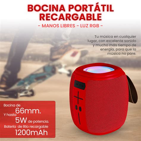 Fs S Bocina Bluetooth Con Correa Y Luz Fol M Xico