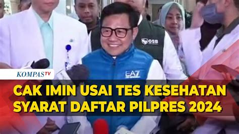 FULL Keterangan Cak Imin Usai Tes Kesehatan Syarat Pendaftaran