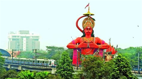 Know About Delhis Jhandewalan Temple 108 Feet Hanuman Statue यहां 108