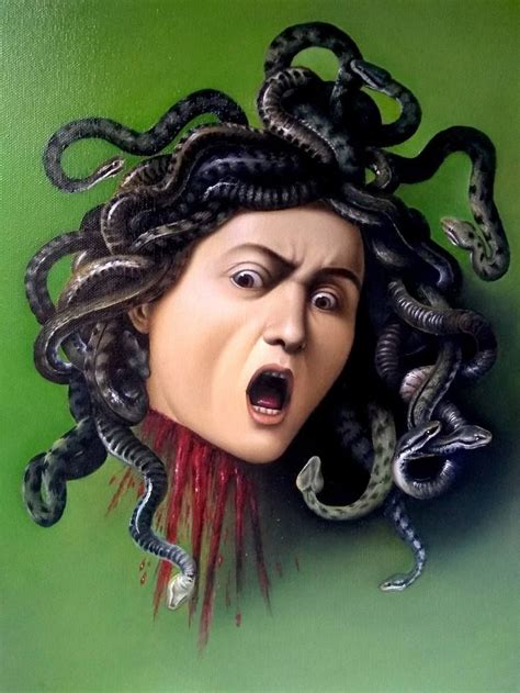 Reproduction Of Medusa Caravaggio Painting By Guilherme Mazzon