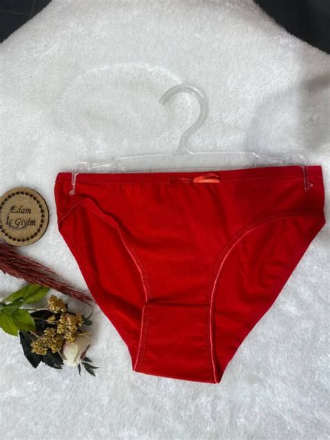 Sade Pamuklu Kumaş Bikini Kadın Külot Edam iç Giyim