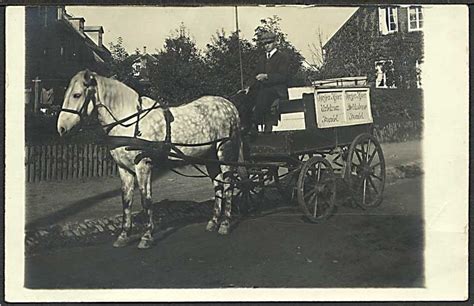 J Kj Rs Urtekramshandel Med Hestevogn Fotokort U No Denmark