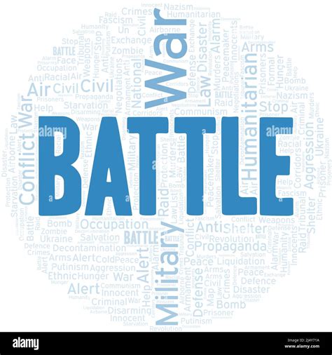 Battle Word Cloud Vector Made With Text Only Stock Vector Image And Art