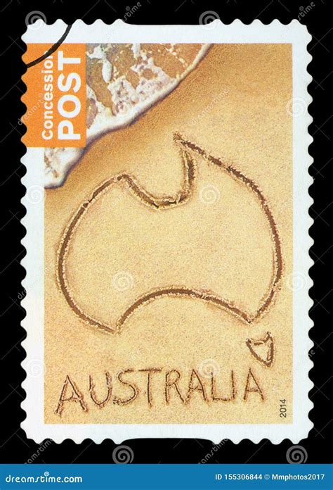 AUSTRALIA Postage Stamp Editorial Stock Image Image Of Beach 155306844