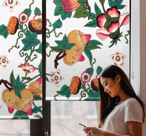 Multicolor Floral Summer Print And Plant Blind Tenstickers