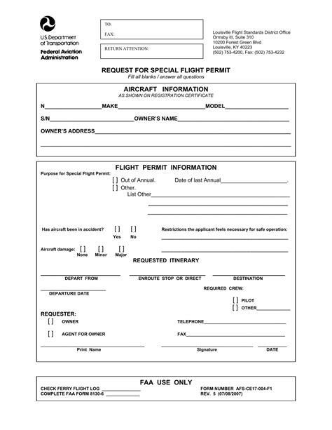 Federal Aviation Administration Faa Pdf Forms Fillable And Printable