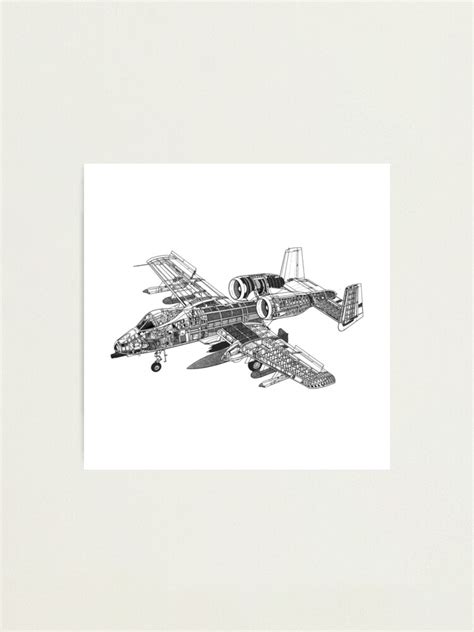 "A-10 Thunderbolt II "Warthog" Airplane - Cutaway Drawing" Photographic ...