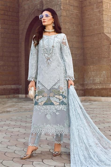 Latest Maria B Eid Lawn Stylish Dresses Designs Collection 44