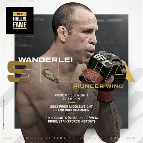 Wanderlei Silva to Be Enshrined in UFC Hall of Fame Pioneer Wing