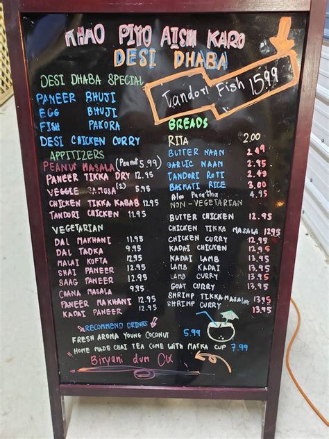 Menu At Desi Dhaba Restaurant Winnie