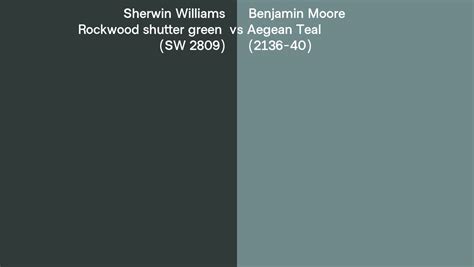 Sherwin Williams Rockwood Shutter Green SW 2809 Vs Benjamin Moore