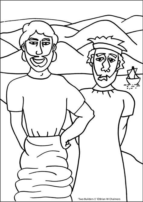 Wise And Foolish Builder Coloring Pages