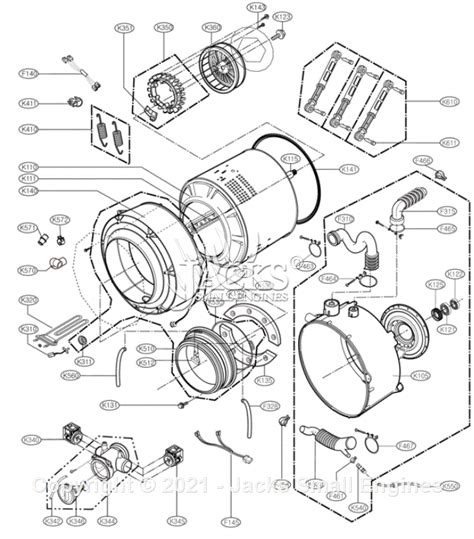 Lg Wm2487hwm Parts Diagram For Drum And Tub Assembly