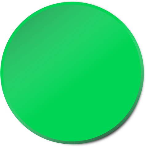 Green Circle Round 3d Button Png Transparent