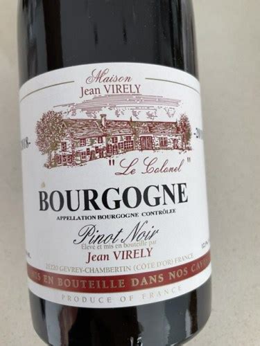 Jean Virely Le Colonel Bourgogne Pinot Noir Vivino US