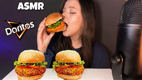 ASMR HAMBÚRGUER DE FRANGO DORITOS MUKBANG BRASIL Sons de