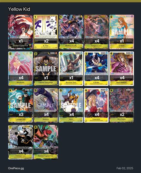 Yellow Kid One Piece Card Game Deck | One Piece Card Game