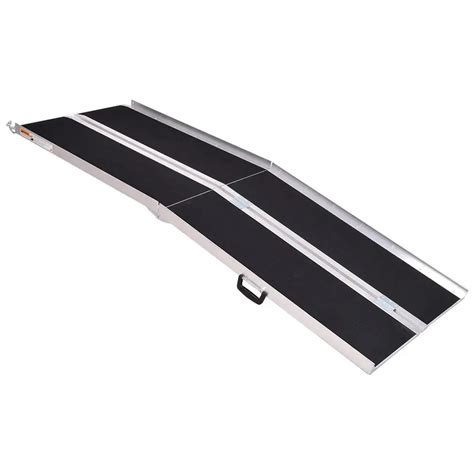 Heavy Duty Loading Ramp Foldable Aluminum Ramps Non Slip Mobility Handicap Threshold Ramps For