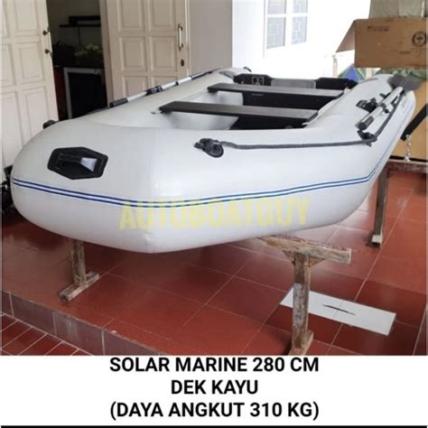 Jual Perahu Karet Transom Bekas Pakai Solar Marine Cocok Untuk Mancing