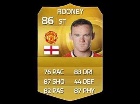 FIFA 15 ROONEY 86 Player Review In Game Stats Ultimate Team YouTube