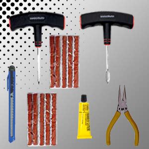 Amiciauto Tubeless Tyre Puncture Repair Tools Kit Brand Amiciauto