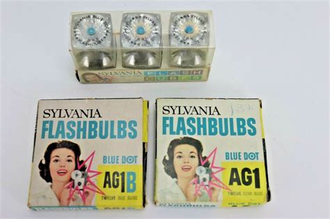 Vintage Sylvania Blue Dot Flashbulbs Ag B Bulbs Total And Flash