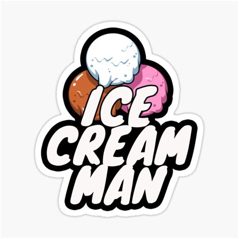 "Ice Cream Man - Icecream Truck Driver" Sticker for Sale by Teeming ...