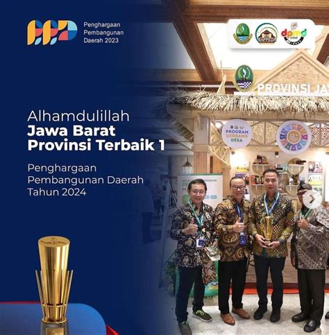 Jawa Barat Sabet Penghargaan Pembangunan 2024 SATUJABAR