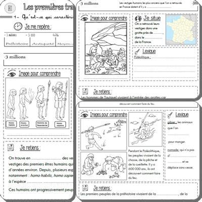 Premi Res Traces De Vie Humaine Pr Histoire Histoire Ce Et Histoire Cm